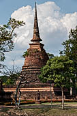 Thailand, Old Sukhothai - Wat Sa Si.The main chedi is in Singhalese style. 